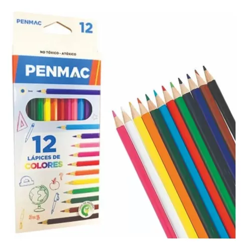 Lápices de color Penmac x 12 cajas.