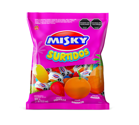 Caramelos Misky-Surtidos Bolsa 800g.