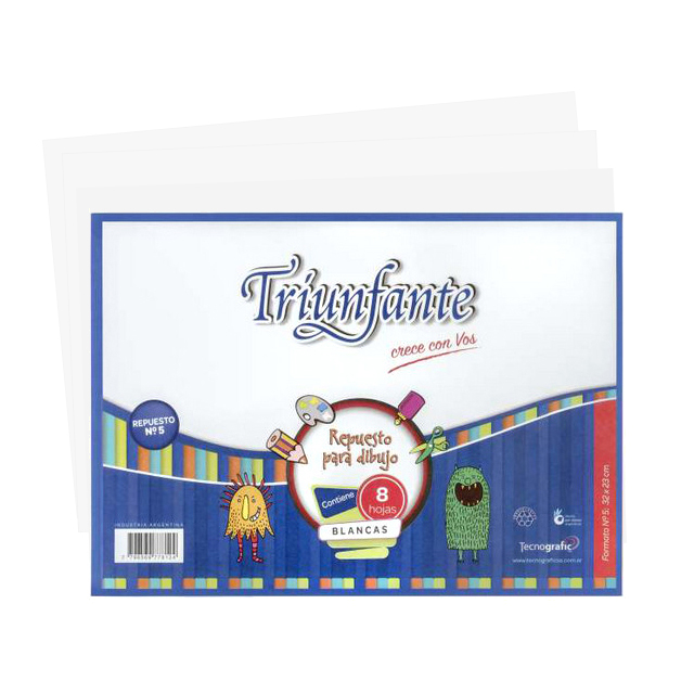 Repuesto Triunfante P/Dibujo N°5 8Hojas x 12 pack