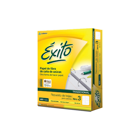 Repuesto Exito M/R 480Hojas N°3 c/u